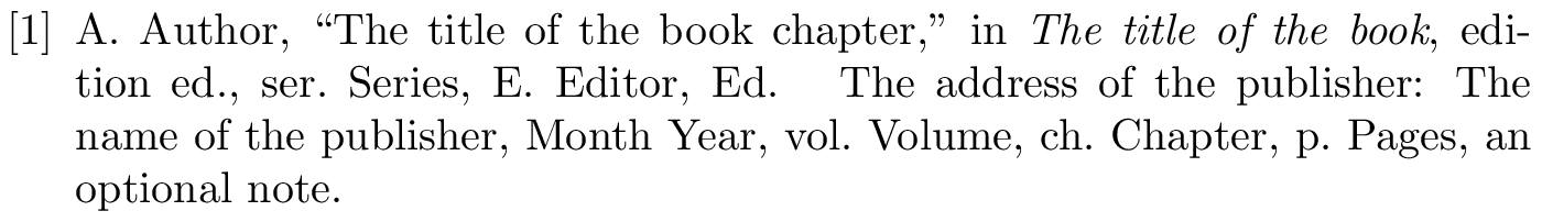 IEEEannot: example of a bibliography item for an incollection entry